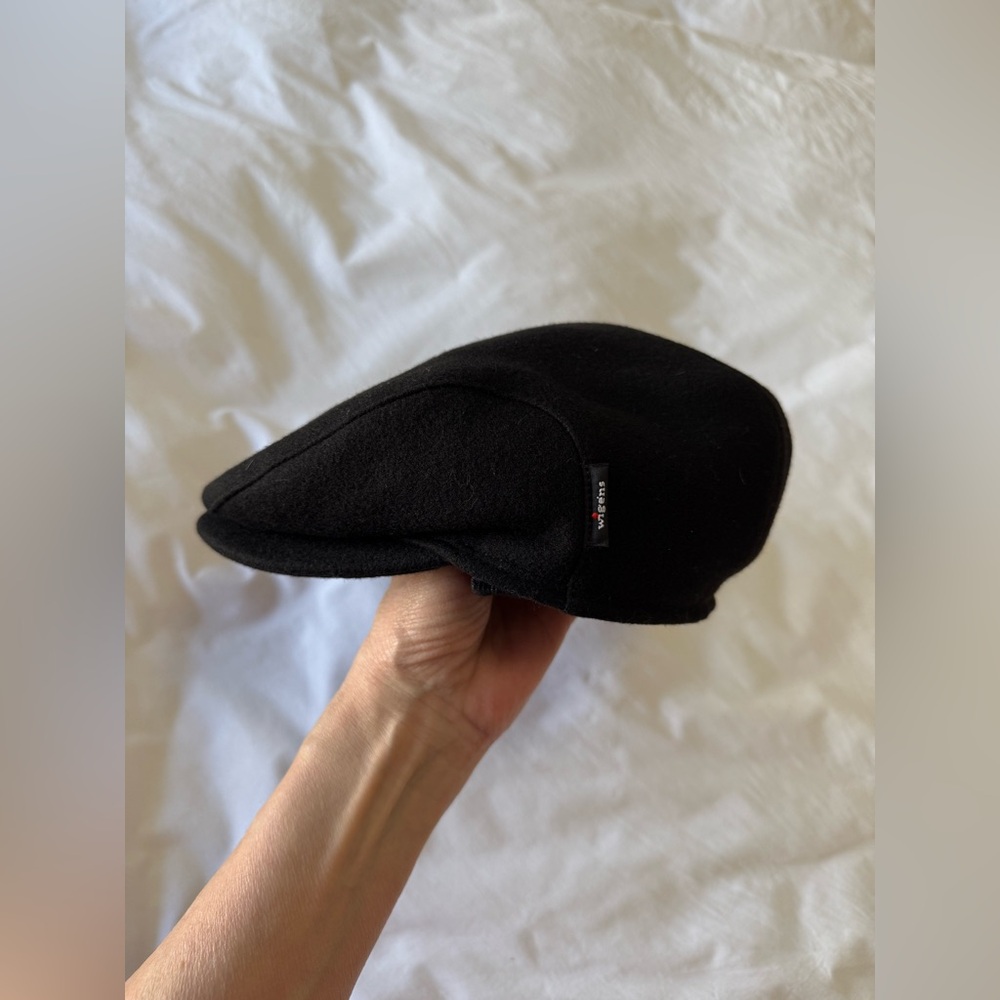 Wigens | SZ 58 (Approximately 23”) Ivy Cap Black Wool Flat Cap Hat Estonia NWT - Picture 6 of 16